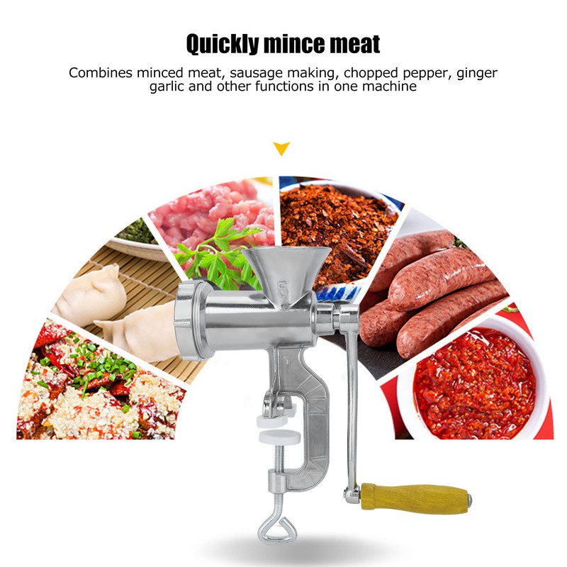 Household Aluminum Alloy Manual Sausage Meat Grinder Pepper Spice Grinding