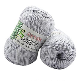 sunnymi Super Soft Ball Baby Wool Yarn Crochet/Bamboo Charcoal Cotton Yarn/Gift/DIY Wool Yarn Knitting Wool/Jumper Hats Scarves Blanket/50 g (F, Bamboo Cotton Yarn)