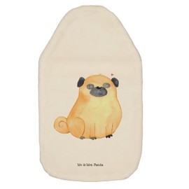 Mr. & Mrs. Panda Hot Water Bottle Pug - Gift, Dog Mum, Dog Love, Animal Lover, Dog Motif, Heat Cushion, Dog, Children's Hot Water Bottle, Dog Breed, Hot Water Bottle with Cover, Love, Grain Cushion, Four Legs