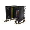 CAZORO RFID Blocking Men's Tri-fold Vintage Biker Vintage Buffalo Leather