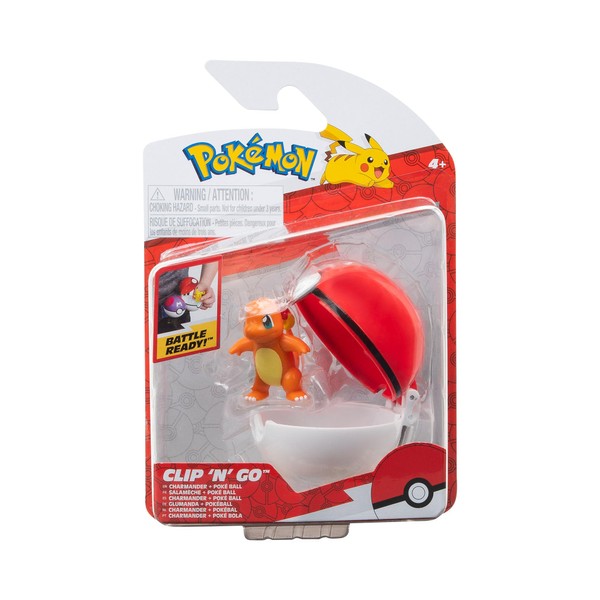 Pokémon Clip 'N' Go Charmander and Poké Ball include 5 cm Battle Figure e Nest Ball accessorio