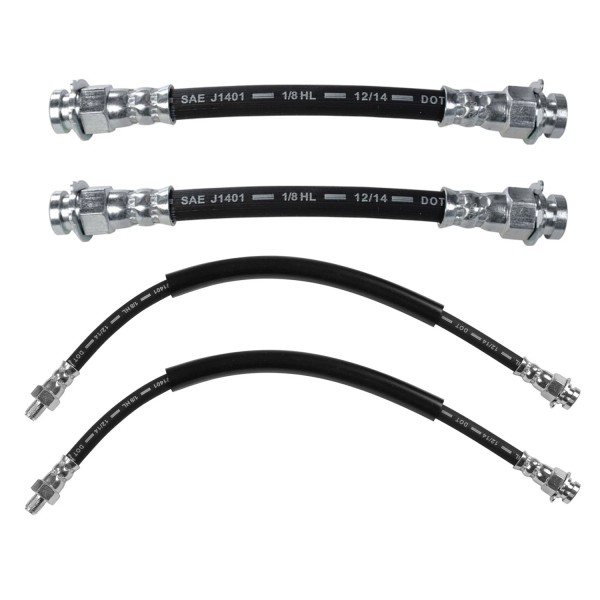 Sunsong Front & Rear Brake Hydraulic Hose Kit for Jeep