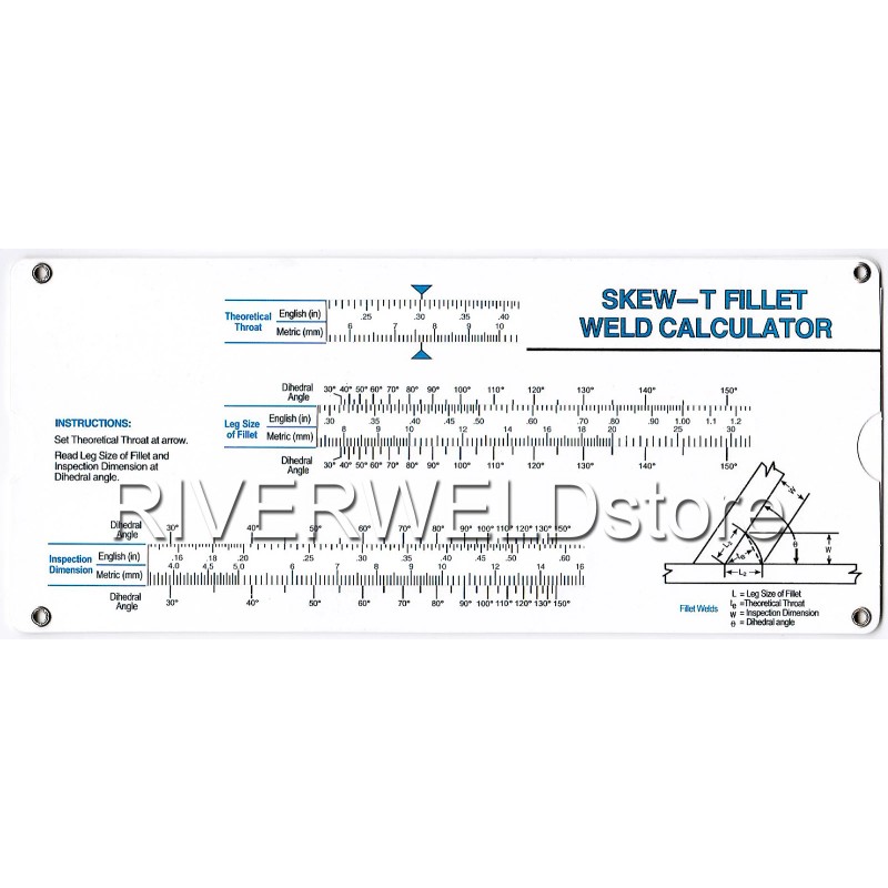 RIVERWELD SKEW-T Fillet Welder Gauge Gage Welding Inspection Measurement Test