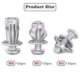 Fine jade2 Pack of 45 Jack Nuts Petal Nuts Cavity Metal Anchors Cavity Dowels for Thin Walls Cavity Doors Iron Sheet (M4 M5 M6)