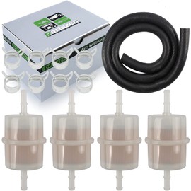 partszen 24 050 13-S Fuel Filter with Fuel Line 15 Micron for Kohler CH20S - CH25S CH670S CH730S - CH750S LH640S LH685S LH690S LH750S LH755S SV720S-SV740S with Clamps