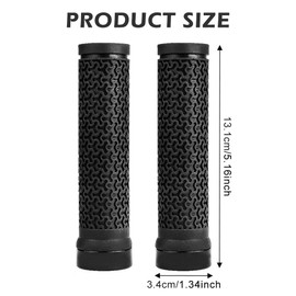 AUTUUCKEE 2 Pcs Bike Handlebar Grips, Mountain Bike Grips Lock On with Allen Wrench, Anti-Slip Rubber Bike Grips, MTB Grips for MTB, E-Bike, Hybrid, Scooter