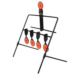 Shooting Targets Spinning, 5 Targets Metal Target Stand Steel Shooting Target with Stickers for Rifle Airgun