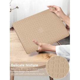 Seorsok Compatible with MacBook Pro 13 inch Case M2 2023,2022,2021-2016 A2338 M1 A2251 A2289 A2159 A1989 A1708 A1706,Irregular Stone Grain Leather Plastic Hard Shell Case&Keyboard Cover,Light Brown