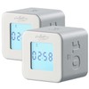 infactory Tea clock: Set of 2 digital timer cubes with