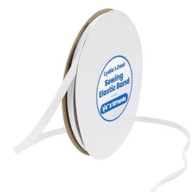 Lydia's Deal Elastic Band for Sewing 1/4 Inch Wide 10 Yards, Durable & Soft High Elasticity Stretch Elastic Bands Cord for Sewing, Waistbands, Pants, DIY Crafts, White