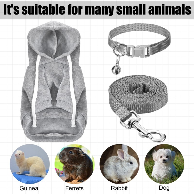 Foaincore 6 Pcs Ferret Clothes Accessories, Include Ferret Harness and