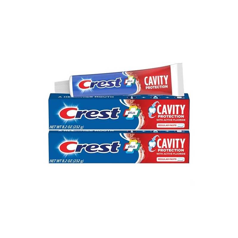 Crest Toothpaste 8.2 Ounce Cavity Protection Regular (Pack of 2)