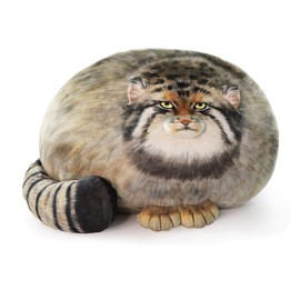 Sew Butiful Steppe Cat Plush 35cm/14inch Pallas Cat Stuffed Animal, Cute Plushies for Girls, Soft Plush Pillow, Throw Pillow Doll Decoration Doll Birthday Gift for Kids Boys Party