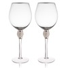 Trinkware Set of 2 Wine Glasses - Rhinestone "DIAMOND" Studded