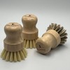 Bamboo Mini Scrub Brush Coconut Bristles Pot Brushes Dish ScrubberPlastic