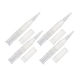 minkissy 4pcs Rotating Pen Lip Gloss Containers Almond Oil Hair Oil Dispenser Reusable Cuticle Oil Pen Empty Nail Oil Pens Empty Refillable Eyelash Growth Liquids Pen Lip Oil Abs White