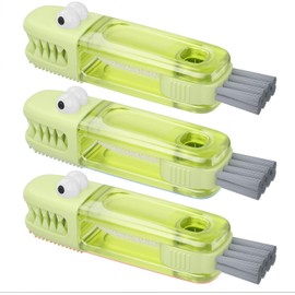 Juego de cepillos de limpieza de huecos de tapa 3 en 1, cepillo para polvo de limpieza multifuncional para botellas, limpiador de huecos de tapa de taza de silicona, herramientas de limpieza de