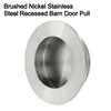 suiwotin 2pcs Round Recessed Pull, Brushed Nickel Flush Pull Handle,