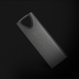 Hyundai Bravo Deluxe - Memoria USB 2.0 de 16 GB con llavero, velocidad de transferencia de lectura máxima de 10 MB/s y velocidad de transferencia de escritura de 3 MB/s [negro] componentes U2BK/16 GAB