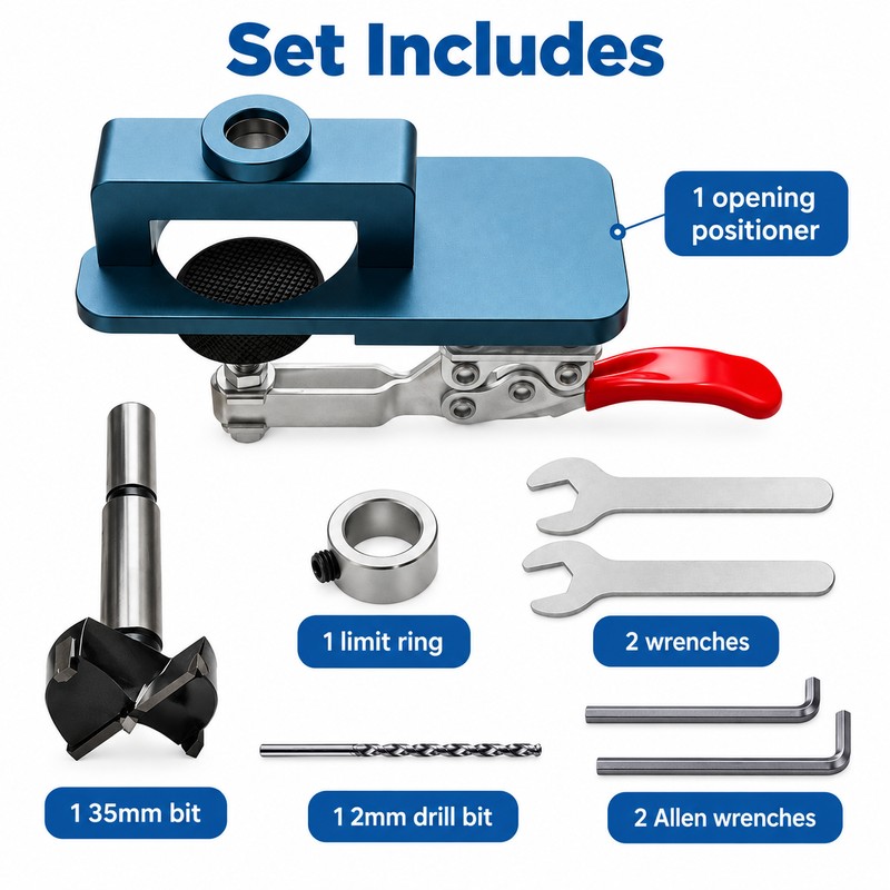 35mm Concealed Hinge Drill Bit Set for Cabinet Installation –