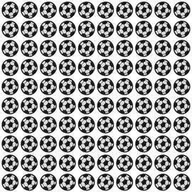 Luatoxry 100Pcs Soccer Iron on Patches, 3cm Soccer Ball Patch, Fashionable Bulk Embroidery Iron on Patches, Versatile Embroidery Patches for DIY, Bags, Hats, Jackets, Backpacks