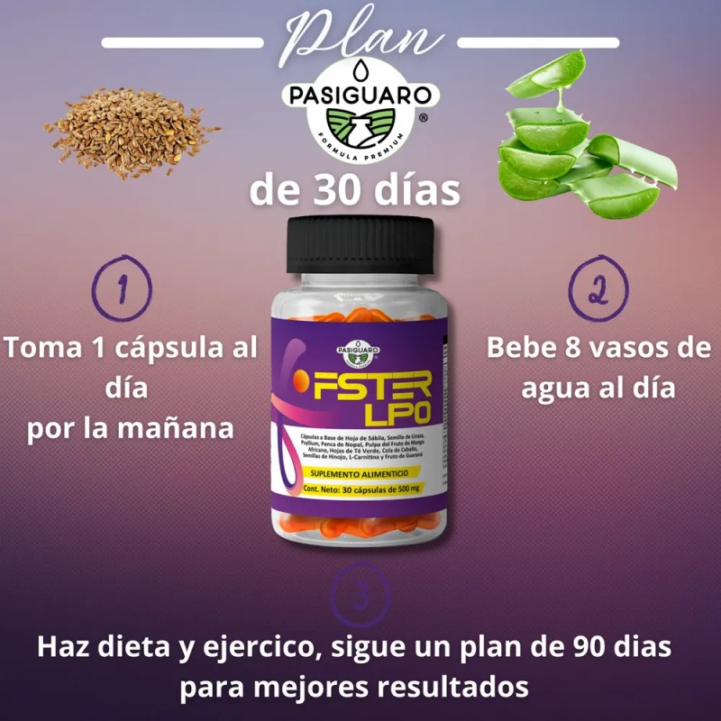 Pastillas Termogenicas Naturales Fster Lpo - Control Peso