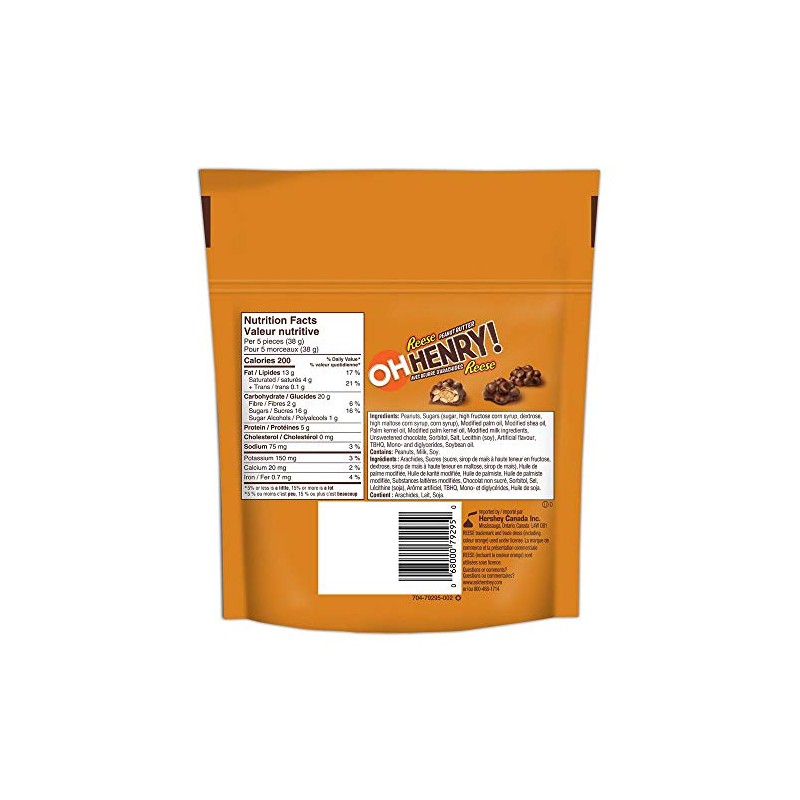 OH HENRY! Bite Sized Pieces with REESE Peanut Butter 180g/6.3oz