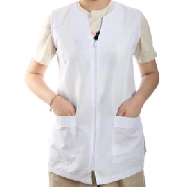 ETREXONLINE Womens Ladies Ladies Work Uniform Sleeveless Tunic, White