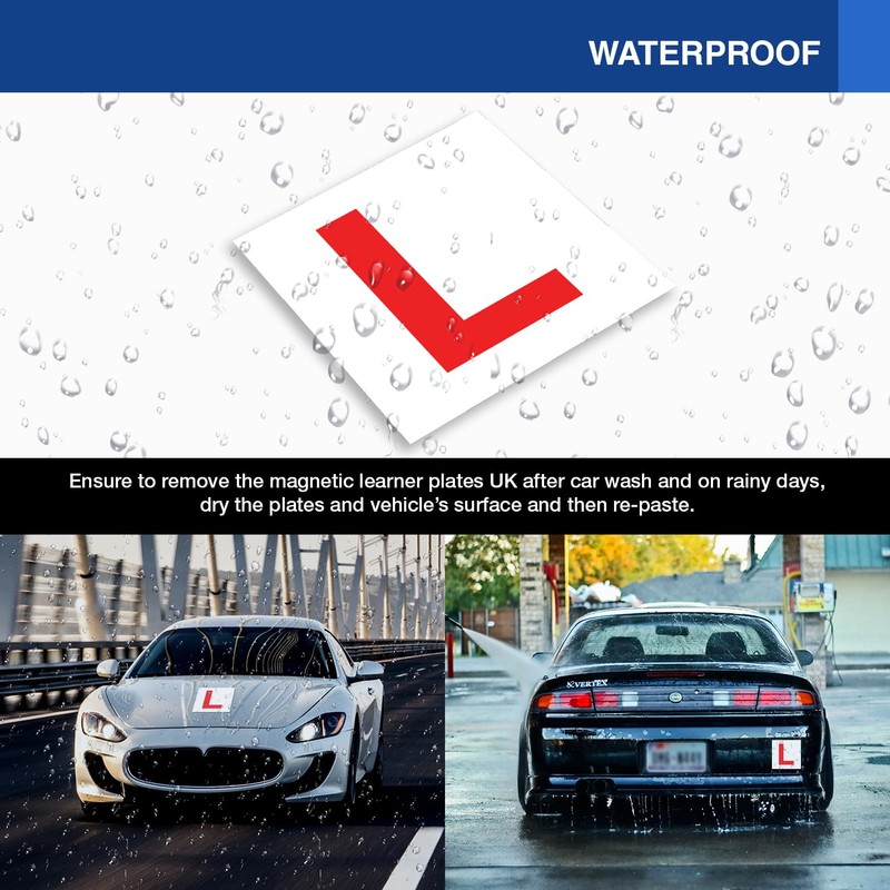 ARVO Magnetic L Plates for Cars - Pack of 2