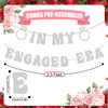 Pre-Strung In My Engaged Era Banner, Glitter Engagement Party Decorations