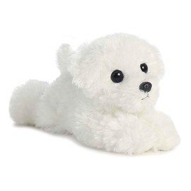 Aurora® Adorable Mini Flopsie™ Snowball™ Stuffed Animal - Playful Ease - Timeless Companions - White 8 Inches