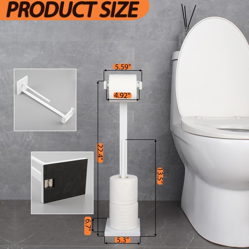 GERZWY Bathroom Toilet Paper Holder Stand SUS 304 Stainless Steel