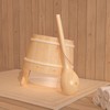 BNEHS Sauna Bucket and Ladle, Sauna Accessories Made of Hand-Made