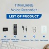 128GB Digital Voice Recorder with Playback, TIMHUANG HD Audio Voice