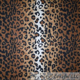 Signature BonEful FABRIC FQ Cotton Quilt Brown Black Leopard Skin Print Spot Animal Stripe