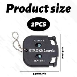 Qianeffort Golf Stroke Counter,2Pcs Golf Counter Black Golf Score Counter Golf Score Keeper with Dial Reset Tool Key Chain,Golf Shot Counter for Outdoor Sport Scoreboard Games Golf Accessories