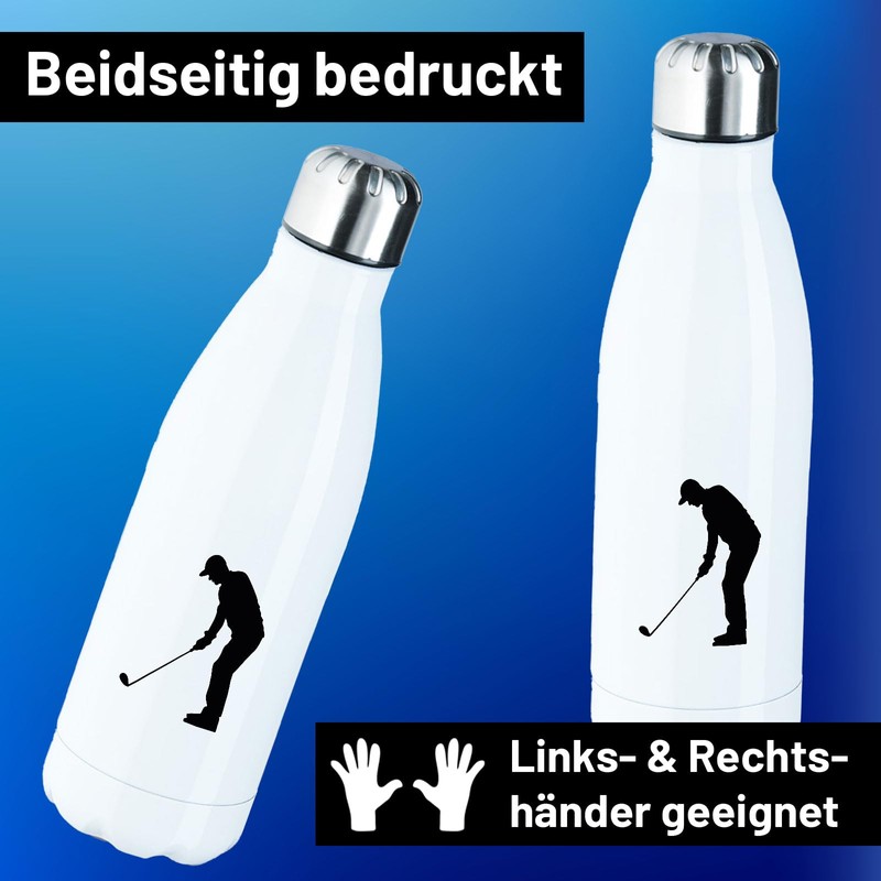 Huuraa Stainless Steel Drinking Bottle Golf Silhouette Gift 500 ml