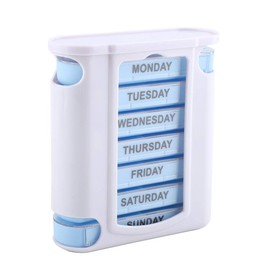TOPINCN Pill Box Holder Organizer Portable 28 Grids 7 Layers Weekly Plastic Drug Storage Box for Travel
