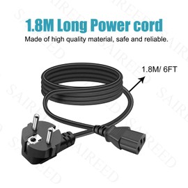 Netzkabel Stromkabel 3 polig Replacement for Eaton Ellipse ECO 500 DIN PRO 650 DIN ELP650DIN UPS 3 Prong C13 Power AC Cable Cord