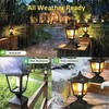2-Pack Solar Fence Post Lights with Flickering Flame – Waterproof