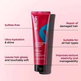 ECOLCHIPRO Collagen Hair Mask Deep Repair Conditioning Moisture Collagen Shea Butter Hair T