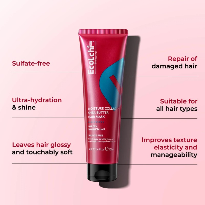 ECOLCHIPRO Collagen Hair Mask Deep Repair Conditioning Moisture Collagen Shea