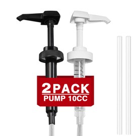 AMORIX 2 Pcs 38-400 Gallon Pump for Jug 10cc Dispensing Gallon Jug Pump Dispenser Lotion Gallon Shampoo Pump Top Replacement Black & White, Fits 1 Gallon Bottle 64oz 128oz Hand Sanitizer Containers