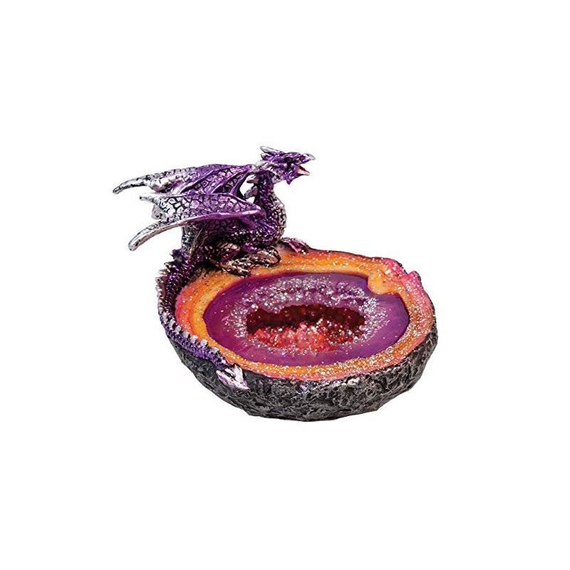 Fujima Purple Dragon Geode Ashtray - 4.5"