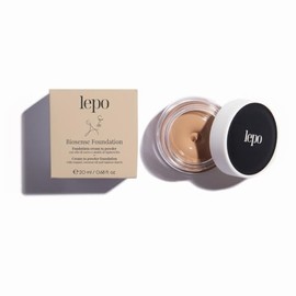 LEPO Foundation Cream to Powder BioSense No. 02 Nude, with Coconut Oil and Organic Tapioca Starch, Smooth and Moisturising Skin All Day