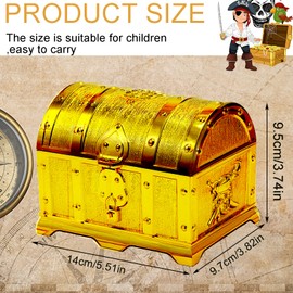Box lockable with lid and lock with key, for storing and decorating, children's gift, treasure chest, children's birthday, treasure chest, children's birthday party