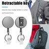 2 Pack Retractable Keychain Heavy Duty Metal Retractable Badge Reel
