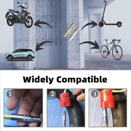SNOUHAE Set of 2 valve extensions, valve extension, car valve, extension adapter for scooter, car, truck, van, caravan