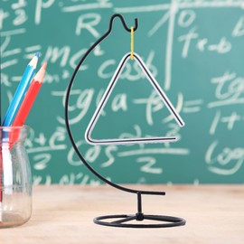 Homelavie Triangle Percussion Instrument With Striker, Hand Bell, Teacher Bell Chime for Classroom, Dinner Bell Outdoor, Meditation bell, Music Instruments for adults (5 Inch)