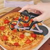 KUONIIY Pizza Cutters, Bicycle Pizza Cutter Dual Stainless Steel Super